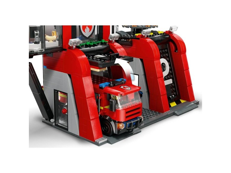 Playset Lego 60414 Fire station with Fire engine