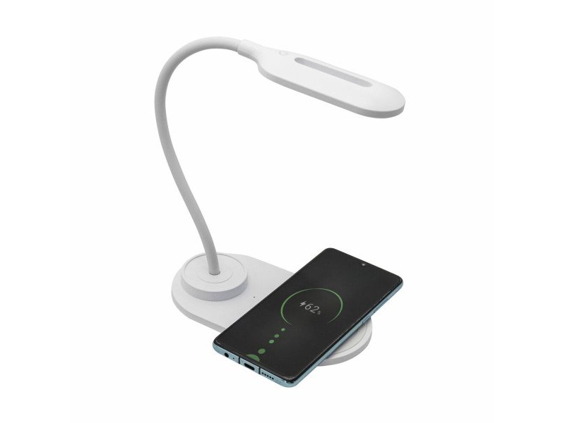 LED Лампа с Безжично Зарядно Устройство за Смартфони Denver Electronics LQI-55 Бял 5 W