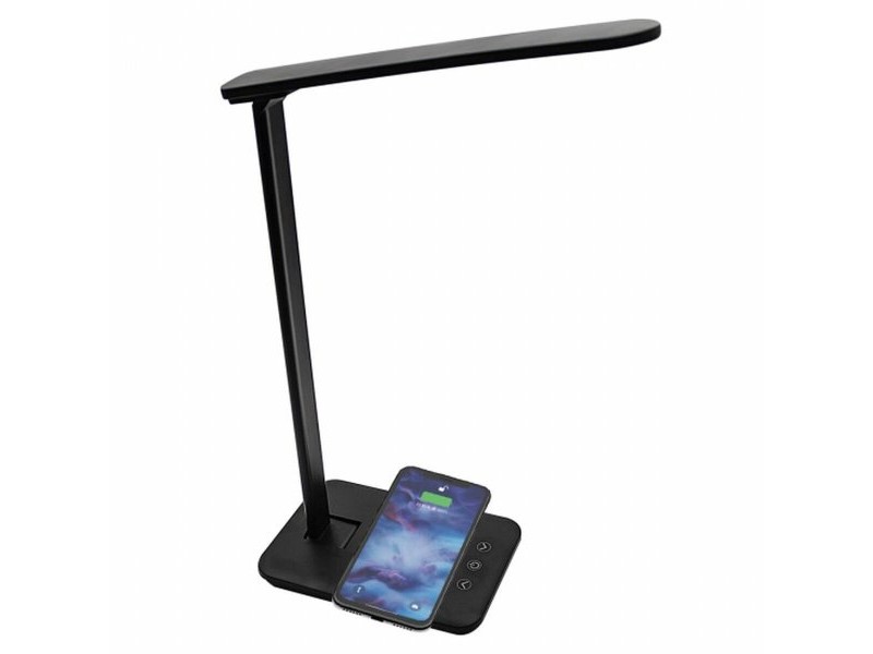 LED Лампа с Безжично Зарядно Устройство за Смартфони Denver Electronics LQI-105 Черен Многоцветен Метал Пластмаса 5 W
