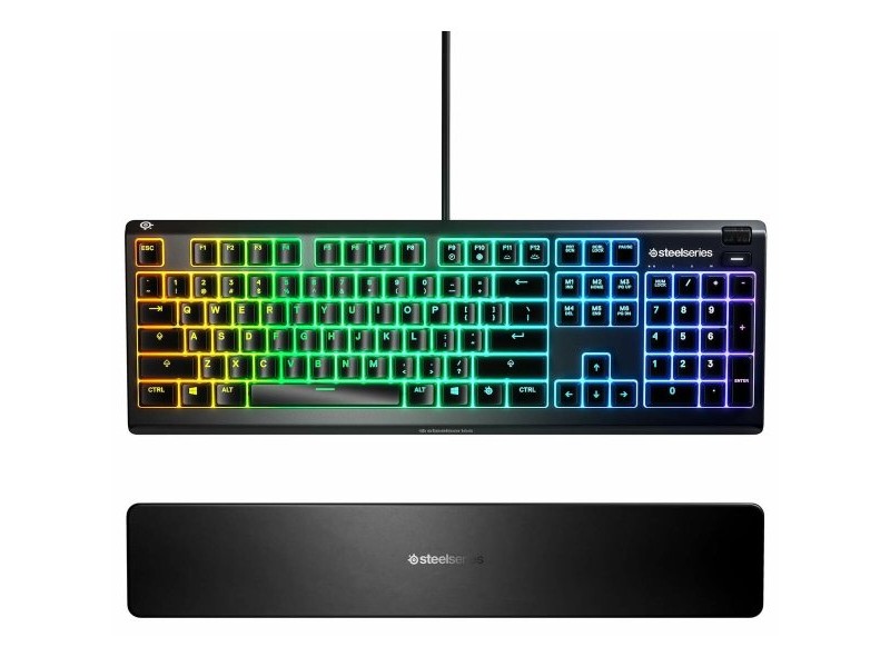 Клавиатура за игри SteelSeries Apex 3 Черен Qwerty португалски език