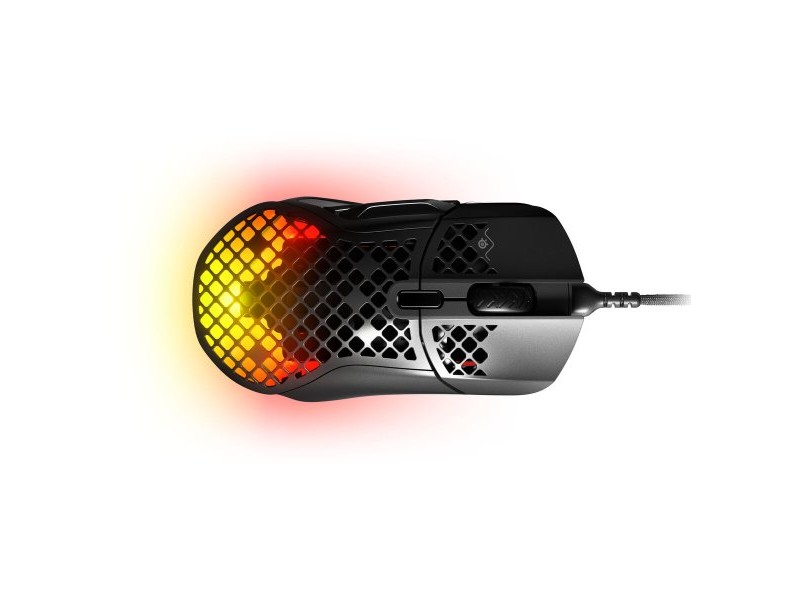 Мишка за игра SteelSeries Aerox 5 Игри Черен С кабел LED Светлини