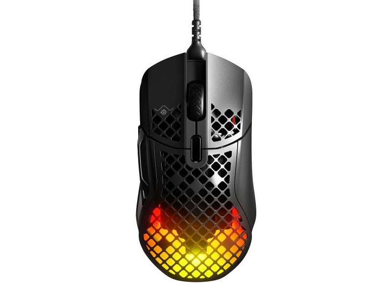 Мишка за игра SteelSeries Aerox 5 Игри Черен С кабел LED Светлини
