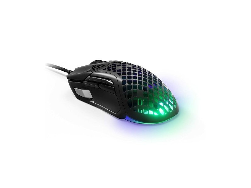 Мишка за игра SteelSeries Aerox 5 Игри Черен С кабел LED Светлини