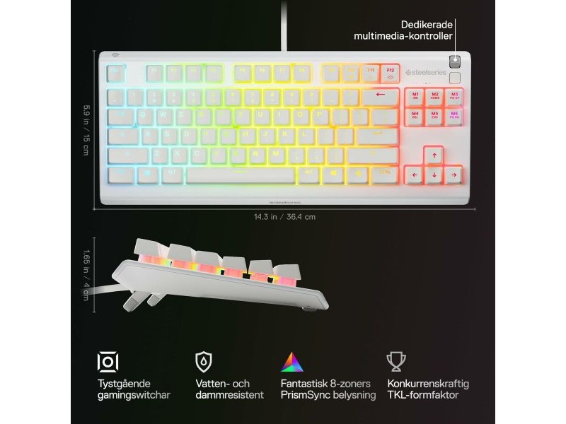 Клавиатура SteelSeries 64819 Бял