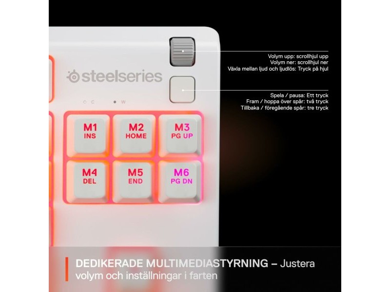 Клавиатура SteelSeries 64819 Бял