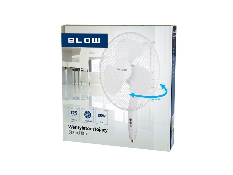 Вентилатор с крака Blow 44-064# Бял 110 W