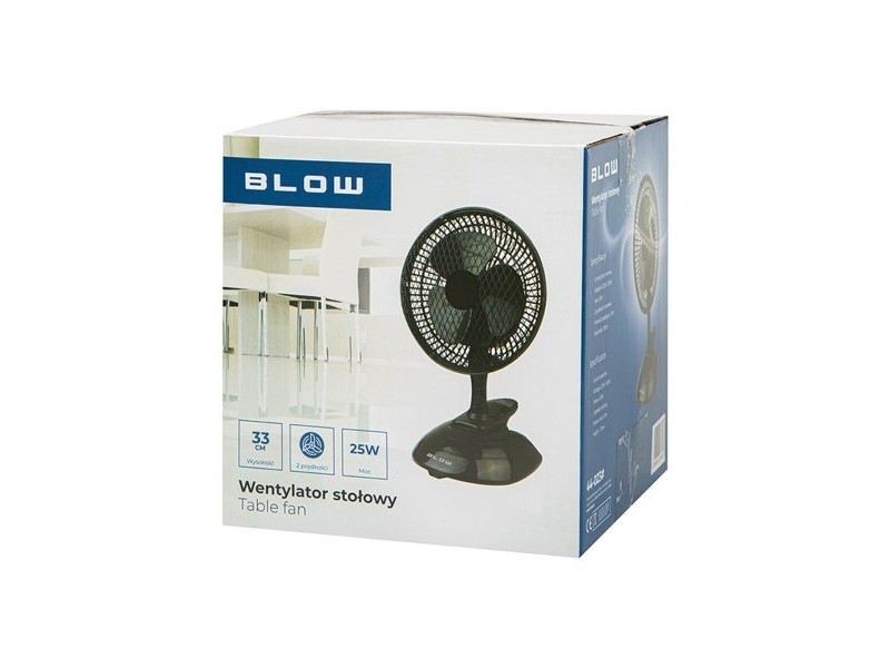 Настолен вентилатор Blow 44-023# Черен 25 W