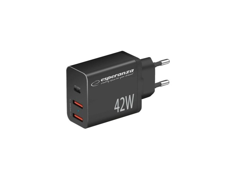 Зарядно за стена Esperanza EZC106K Черен