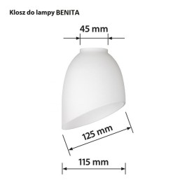 Купол на Лампа Activejet Nikita Бял Cтъкло 26 x 12 x 12,5 cm