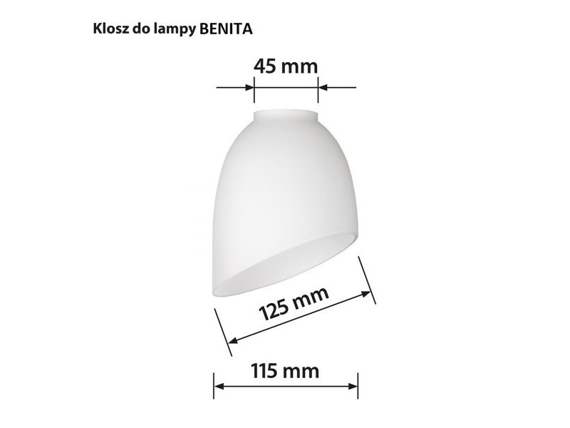 Купол на Лампа Activejet Nikita Бял Cтъкло 26 x 12 x 12,5 cm