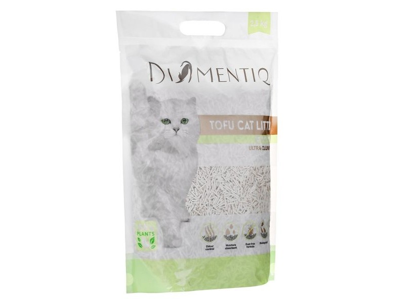 Пясък за котки Diamentiq Tofu 2,5 kg