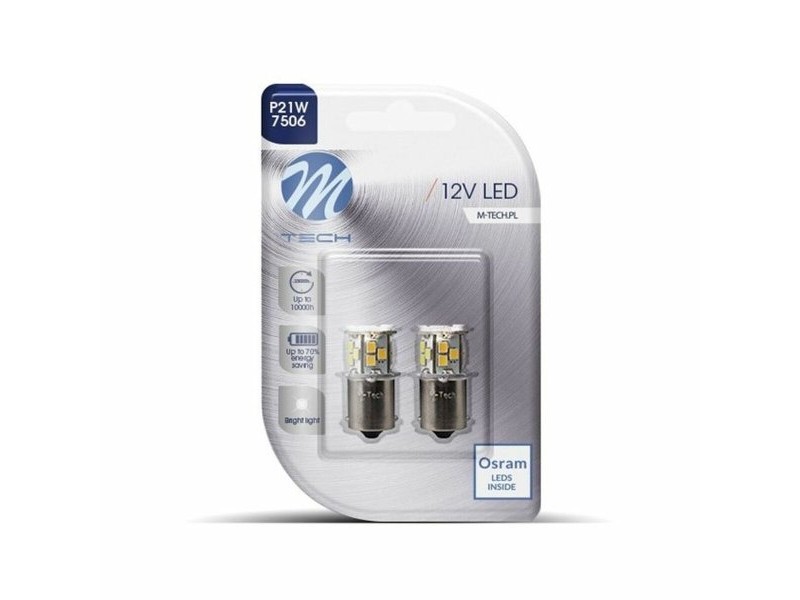 Крушка за Кола M-Tech MTECLB112W P21W SMD 2835 1,32 W 12 V Студено Бяло