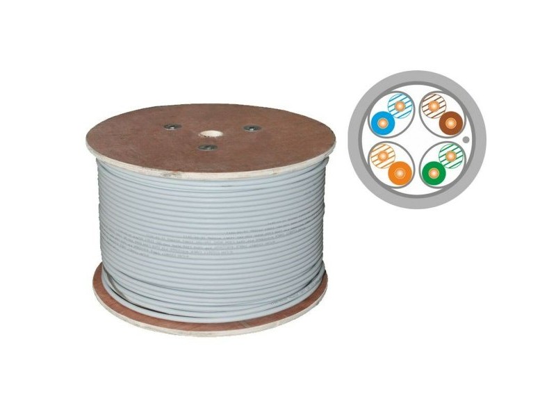 FTP категория 6 твърд мрежови кабел Alantec KIFF6ALSOH500D Сив 500 m