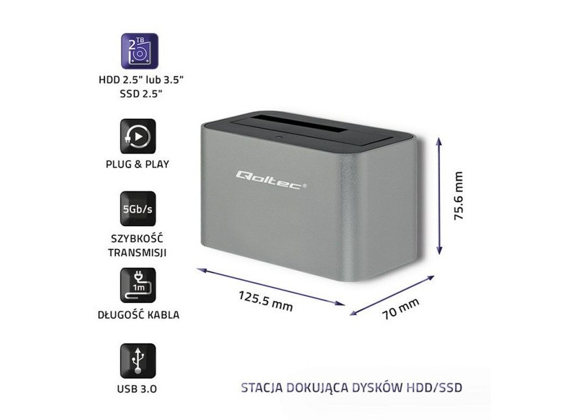 Основа за Зареждане Qoltec 50315