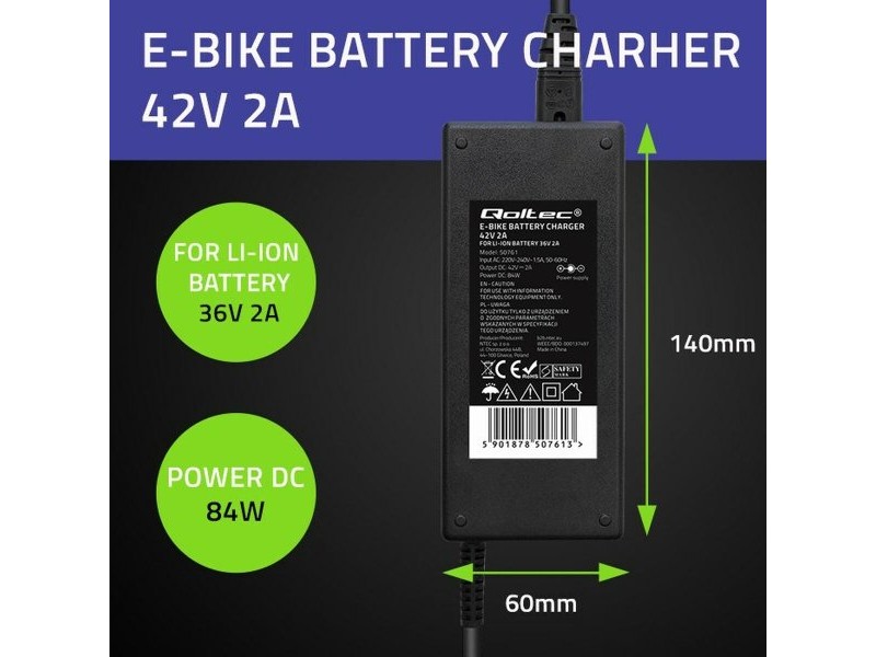 Зарядно за батерия Qoltec 50761