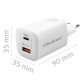 Зарядно за стена Qoltec 50765 Бял 65 W