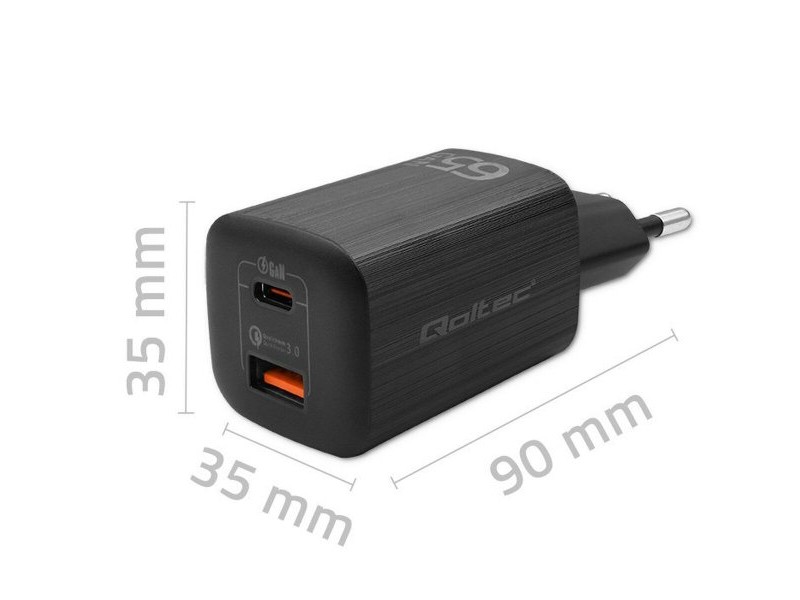 Зарядно за стена Qoltec 50766 Черен