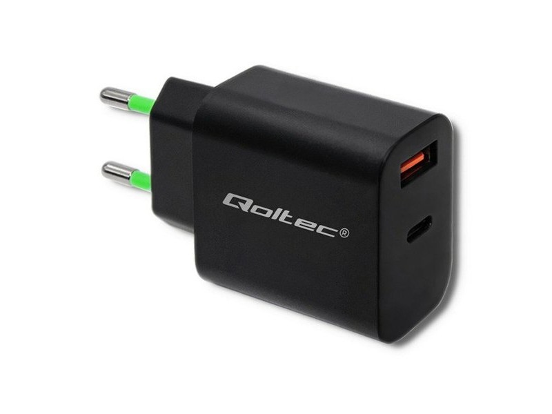 Зарядно за стена Qoltec 51713 Черен 18 W