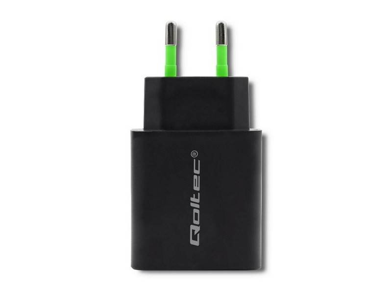 Зарядно за стена Qoltec 51713 Черен 18 W