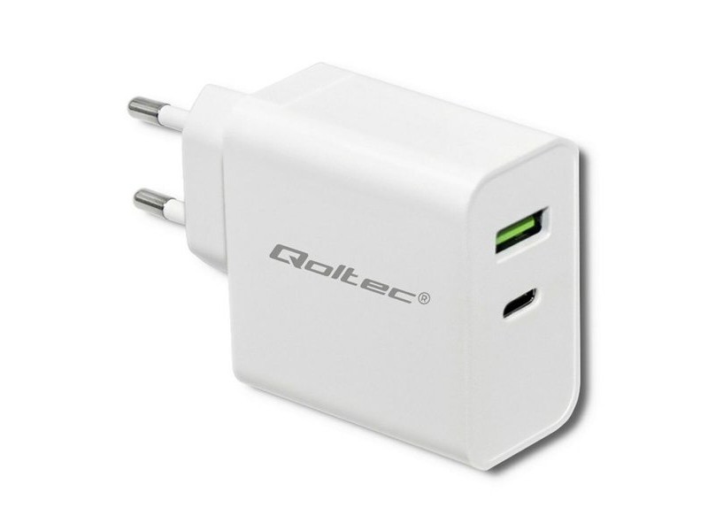 Зарядно за стена Qoltec 51718 Бял 45 W (1 броя)