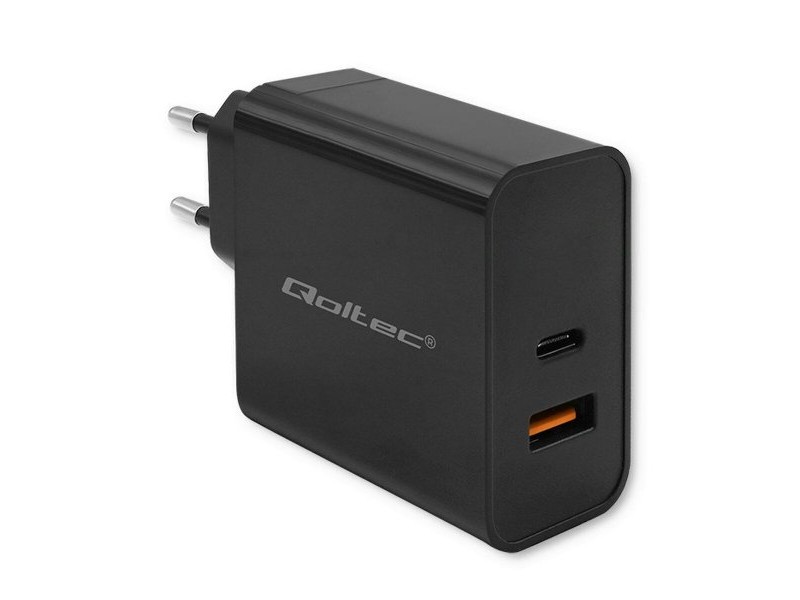 Зарядно за стена Qoltec 52380 Черен 65 W (1 броя)