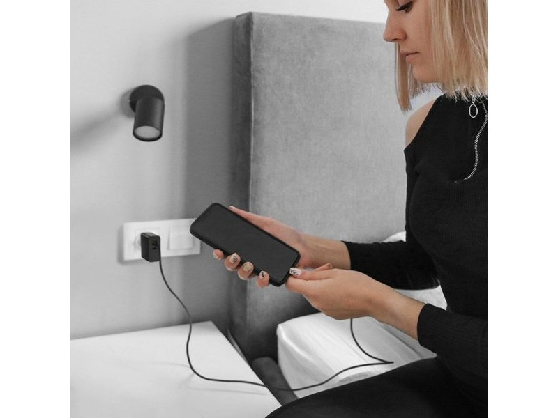 Зарядно за стена Qoltec 52381 Черен 90 W (1 броя)