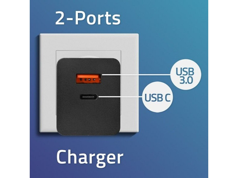 Зарядно за стена Qoltec 52382 Черен 100 W (1 броя)