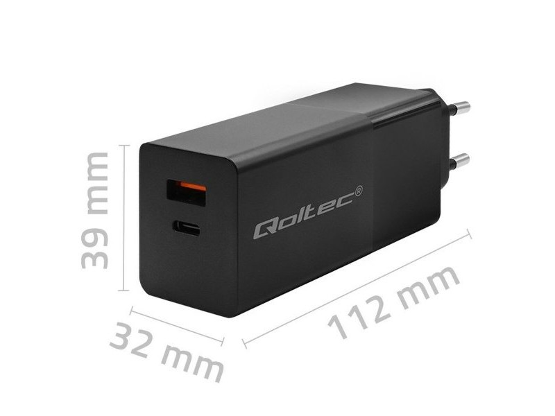 Зарядно за стена Qoltec 52382 Черен 100 W (1 броя)
