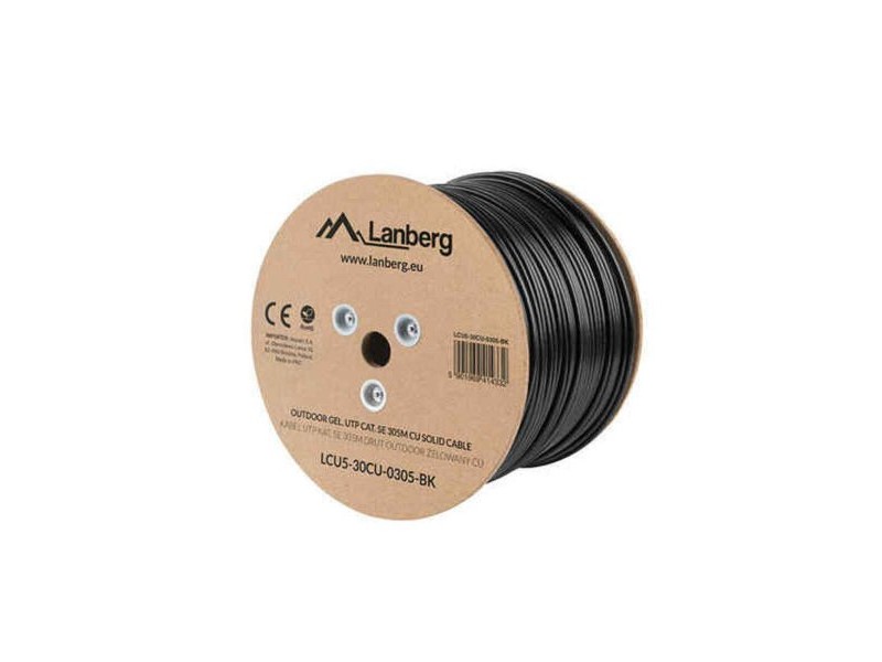 UTP категория 6 твърд мрежови кабел Lanberg LCU5-30CU-0305-BK