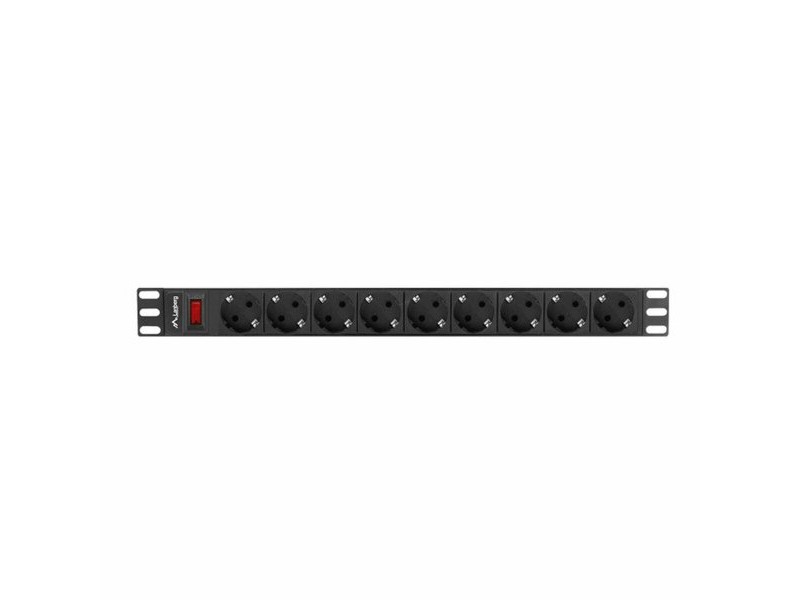 Контакт - 9 изхода с копче Lanberg PDU-09F-0300-BK 220-250 V 16 A 4000 W