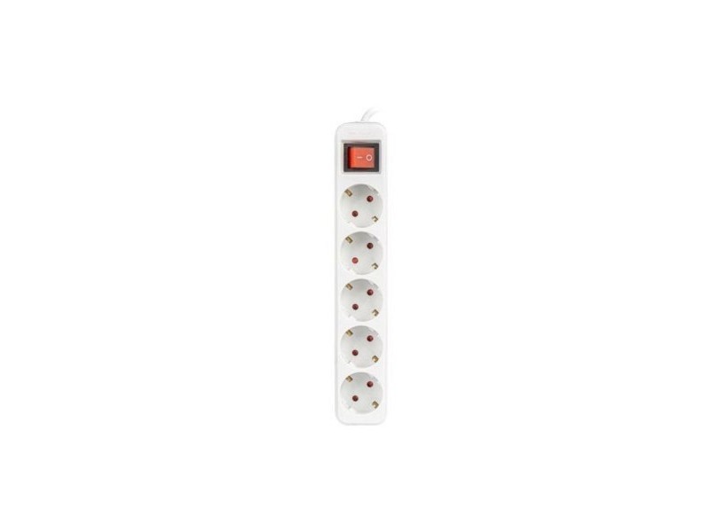 Разклонител - 5 изхода Schuko Lanberg 2500 W 1,5 m Бял