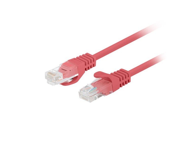 UTP категория 6 твърд мрежови кабел Lanberg PCU6-20CC-0100-R Червен 1 m
