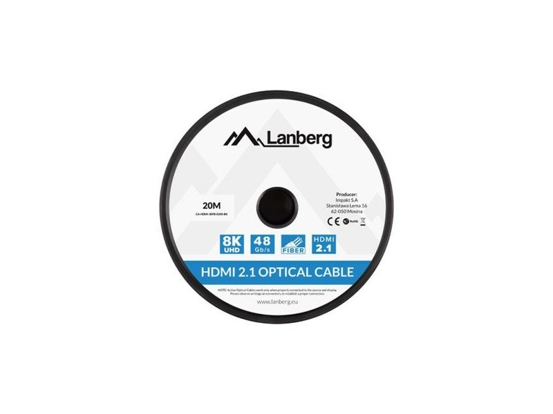 Кабел HDMI Lanberg CA-HDMI-30FB-0200-BK