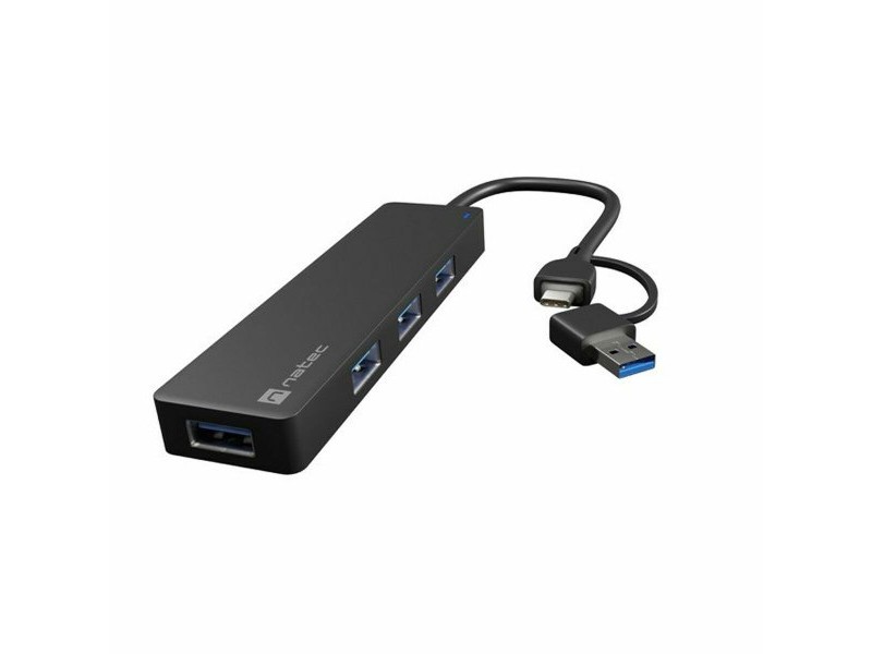 USB извод Natec NHU-2023 Черен