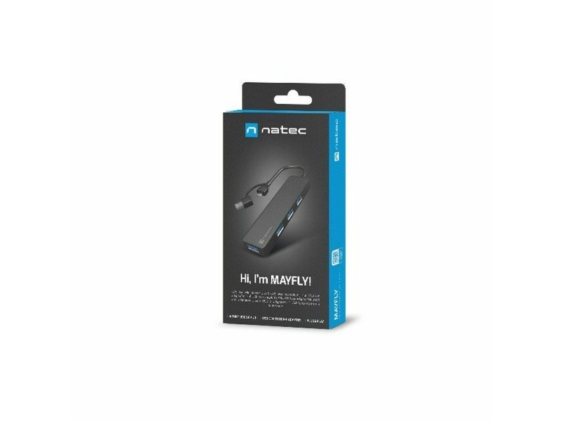 USB извод Natec NHU-2023 Черен