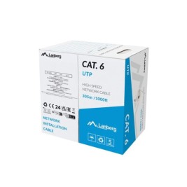 UTP категория 6 твърд мрежови кабел Lanberg LCU6-15CC-0305-S Сив 305 m