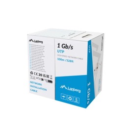UTP категория 6 твърд мрежови кабел Lanberg LCU6-10CC-0100-S Сив 100 m