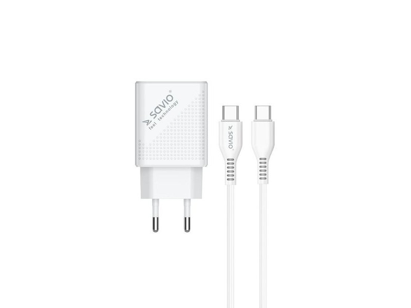 Зарядно за стена Savio LA-05 Бял 18 W