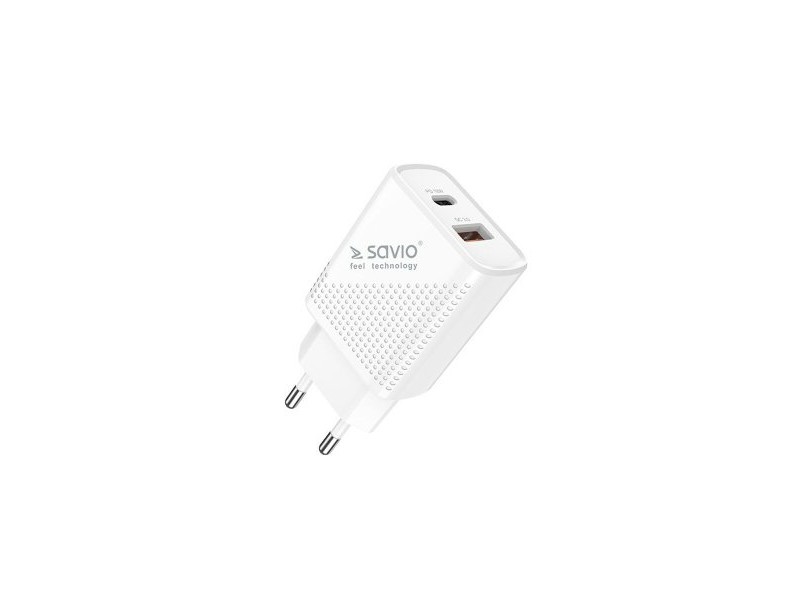 Зарядно за стена Savio LA-05 Бял 18 W