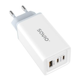 Зарядно за стена Savio LA-07 Бял 65 W