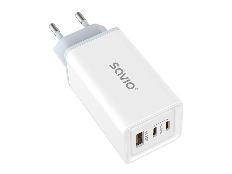 Зарядно за стена Savio LA-07 Бял 65 W