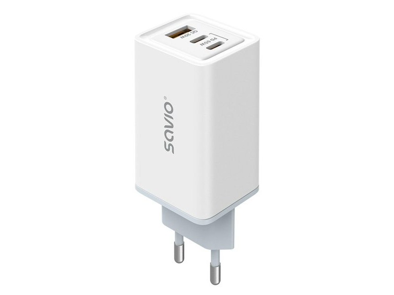 Зарядно за стена Savio LA-07 Бял 65 W