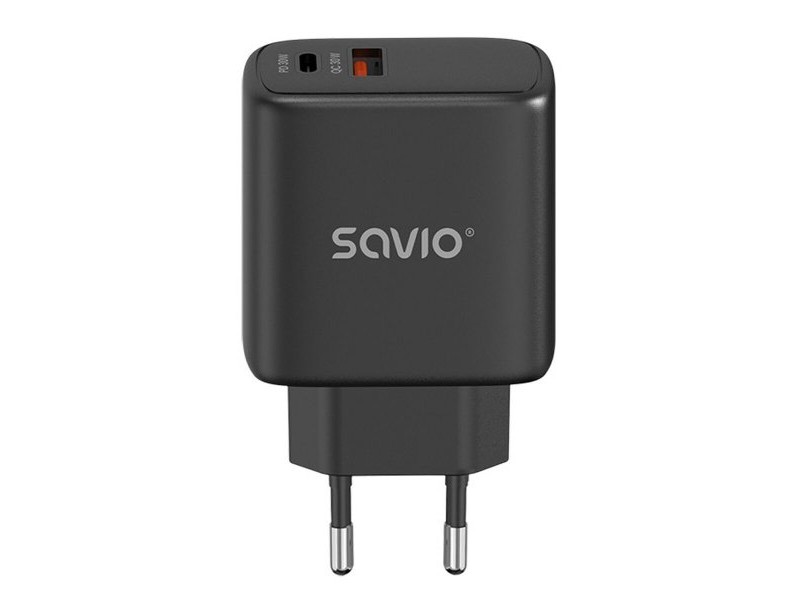 Зарядно за стена Savio LA-06/B Черен 30 W