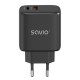 Зарядно за стена Savio LA-06/B Черен 30 W