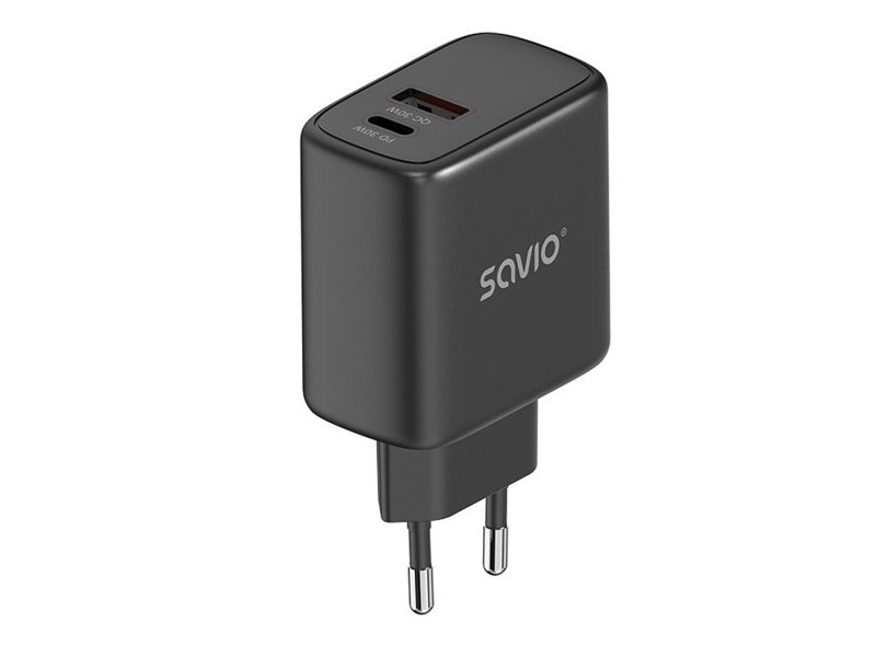 Зарядно за стена Savio LA-06/B Черен 30 W