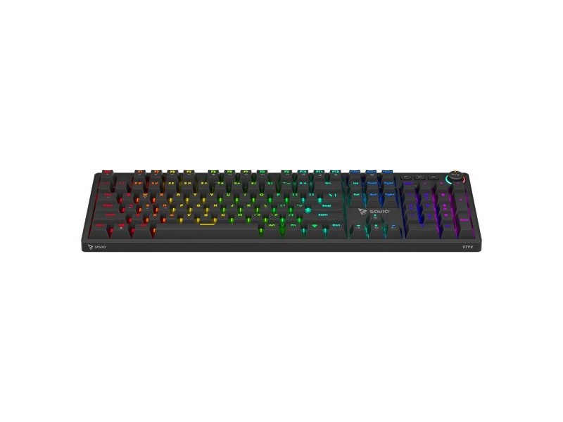 Клавиатура Savio STYX BLUE Черен Многоцветен QWERTY