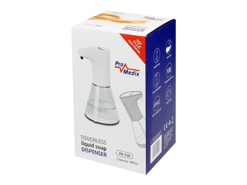 Автоматичен Дозатор за Сапун със Сензор Promedix PR-530 Бял Пластмаса