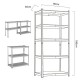 Лавица Greenblue GB378 180 x 90 x 40 cm Сив Поцинкована Стомана Дървен MDF 75 Kg