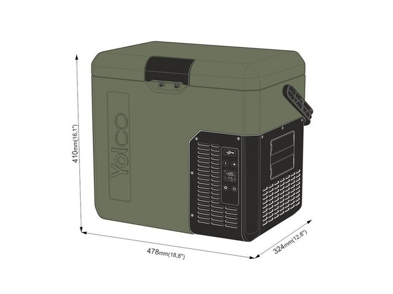 Мини хладилник Yolco ET18 Зелен 45 W 17 L