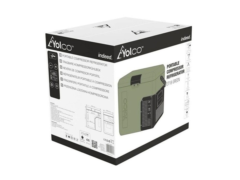 Мини хладилник Yolco ET18 Зелен 45 W 17 L